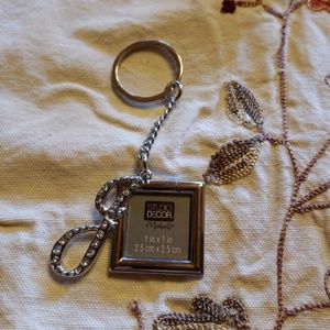 Silver "J" keychain